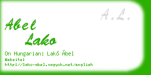 abel lako business card